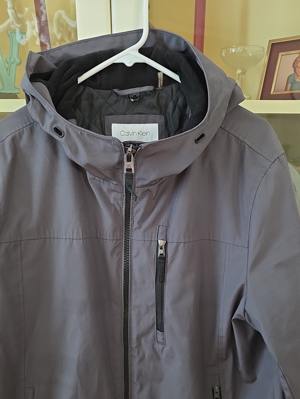 Calvin Klein Men's Hooded Coat in Gray